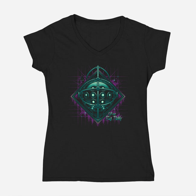 Call Me Big Daddy-Womens-V-Neck-Tee-yumie
