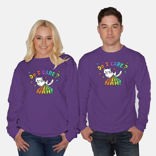 Do I Care-Unisex-Crew Neck-Sweatshirt-Wenceslao A Romero