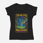 Time And Space Meltdown-Womens-V-Neck-Tee-Popnotic