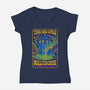 Time And Space Meltdown-Womens-V-Neck-Tee-Popnotic