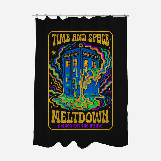 Time And Space Meltdown-None-Polyester-Shower Curtain-Popnotic