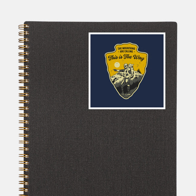 The Way To The Mountains-None-Glossy-Sticker-retrodivision