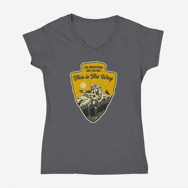 The Way To The Mountains-Womens-V-Neck-Tee-retrodivision