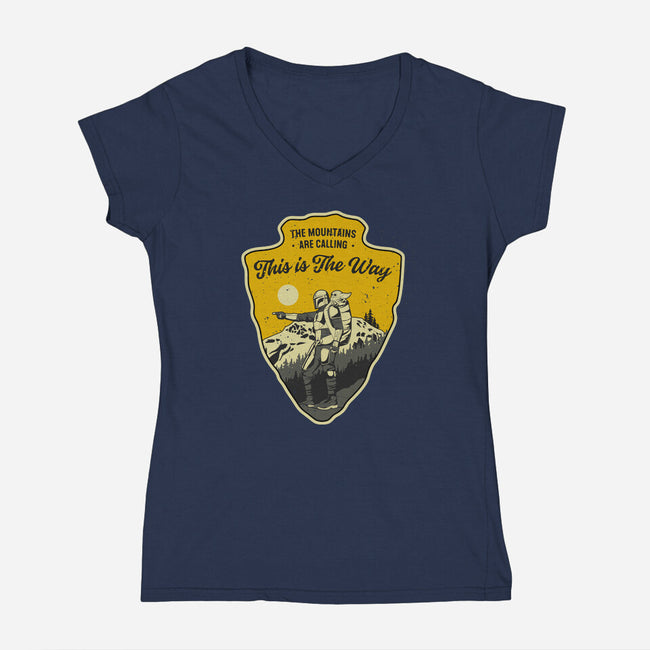 The Way To The Mountains-Womens-V-Neck-Tee-retrodivision