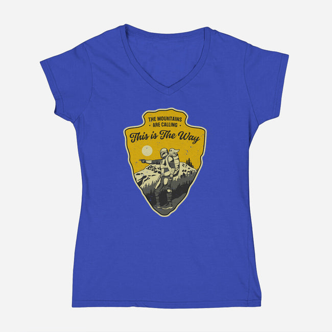The Way To The Mountains-Womens-V-Neck-Tee-retrodivision