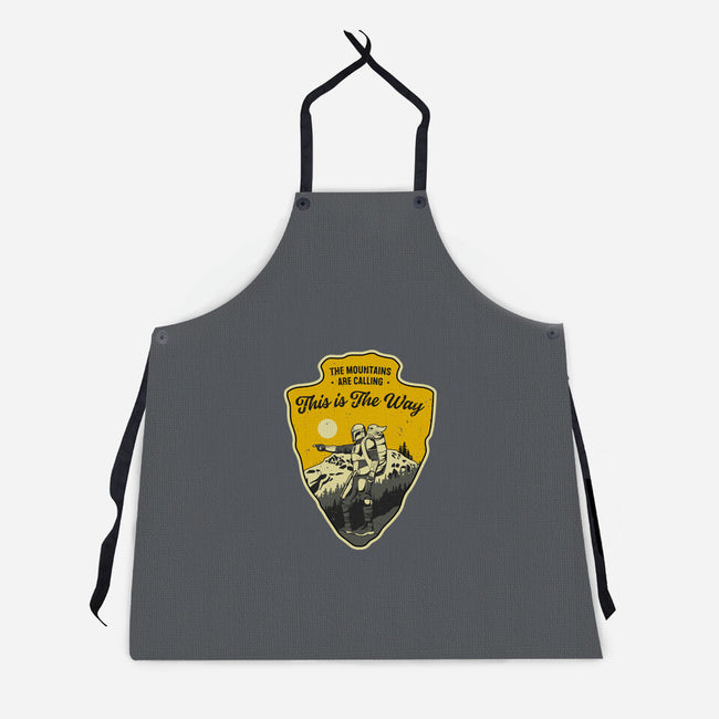 The Way To The Mountains-Unisex-Kitchen-Apron-retrodivision