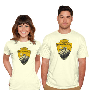 The Way To The Mountains-Mens-Basic-Tee-retrodivision