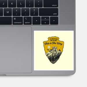 The Way To The Mountains-None-Glossy-Sticker-retrodivision