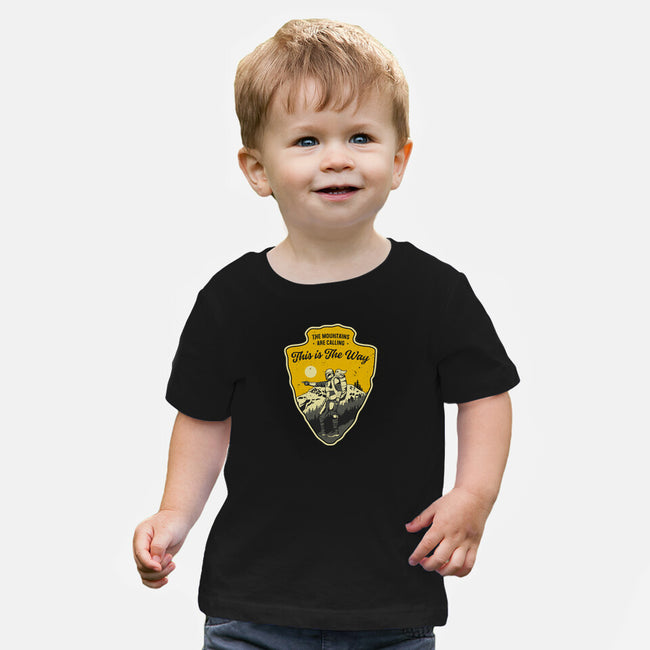The Way To The Mountains-Baby-Basic-Tee-retrodivision