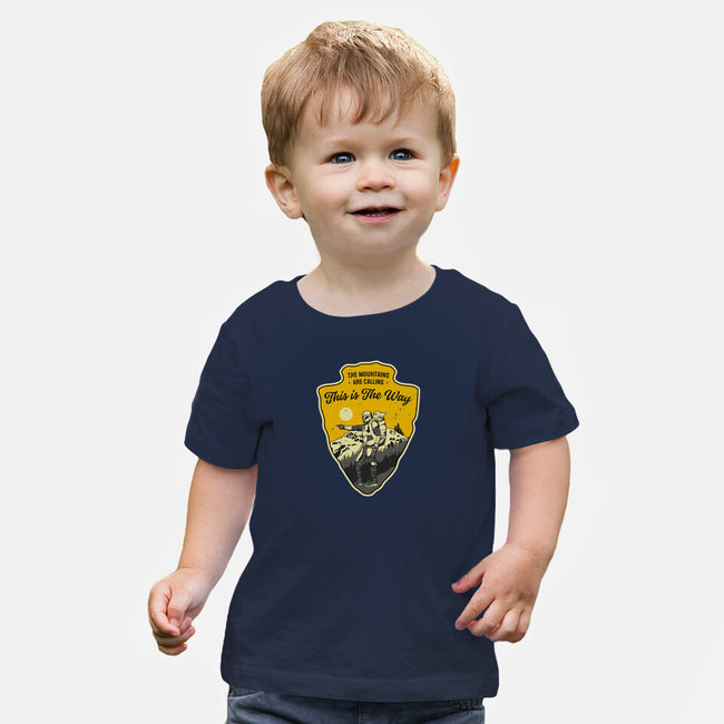 The Way To The Mountains-Baby-Basic-Tee-retrodivision