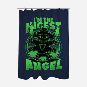 Cute Alien Nice Angel-None-Polyester-Shower Curtain-Studio Mootant