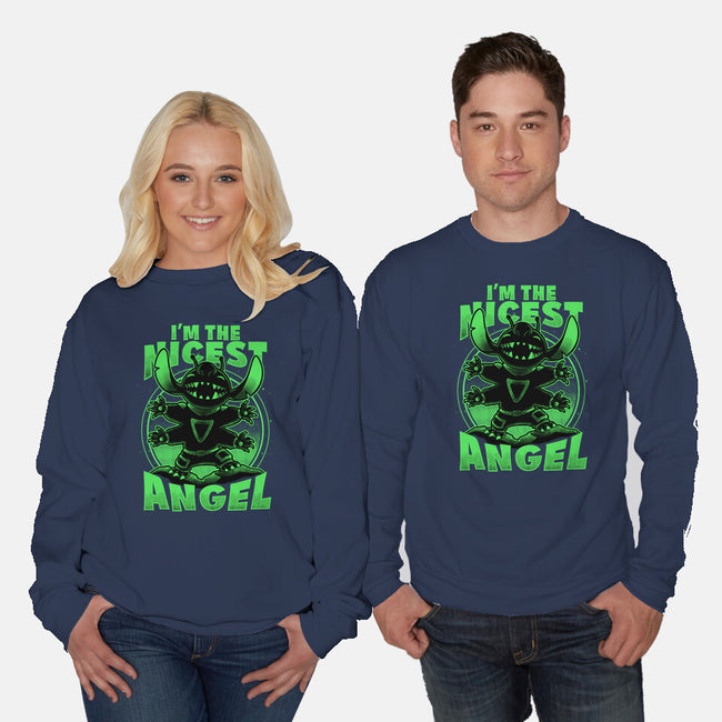 Cute Alien Nice Angel-Unisex-Crew Neck-Sweatshirt-Studio Mootant