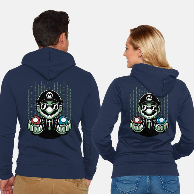 Game Mushroom Choice-Unisex-Zip-Up-Sweatshirt-Studio Mootant