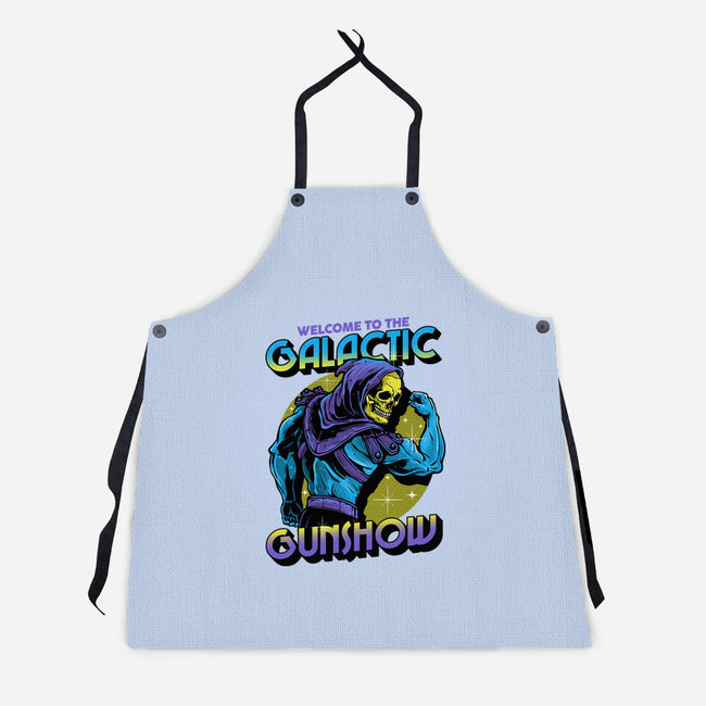 Welcome To The Galactic Gun Show-Unisex-Kitchen-Apron-glitchygorilla