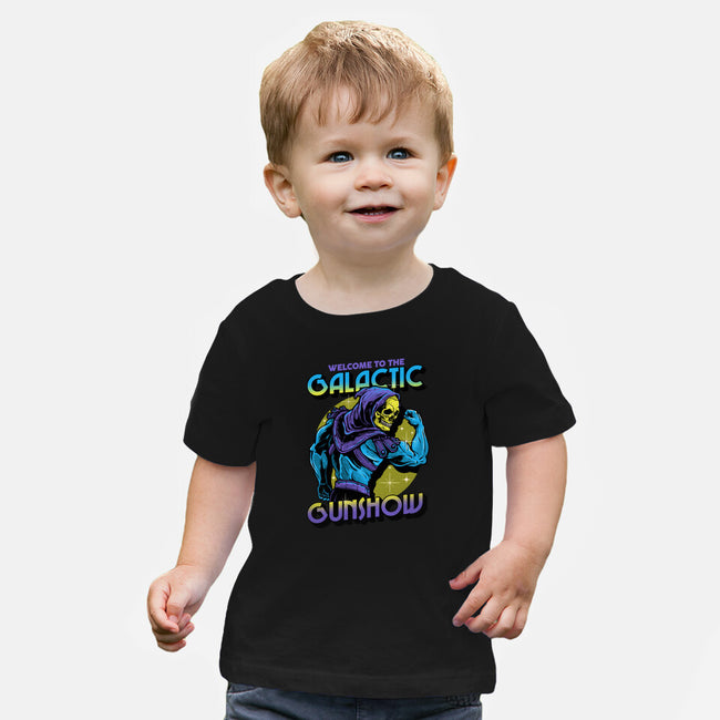 Welcome To The Galactic Gun Show-Baby-Basic-Tee-glitchygorilla