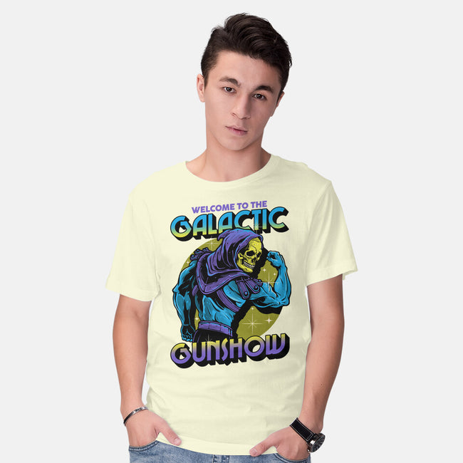 Welcome To The Galactic Gun Show-Mens-Basic-Tee-glitchygorilla