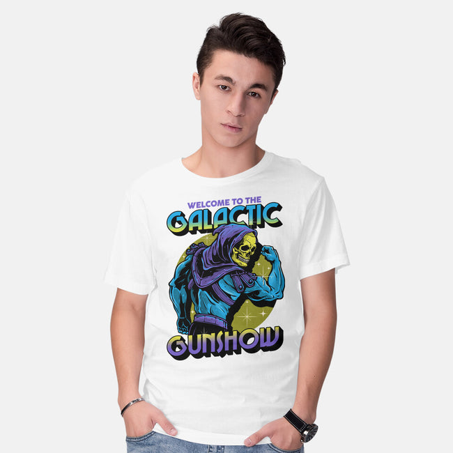 Welcome To The Galactic Gun Show-Mens-Basic-Tee-glitchygorilla
