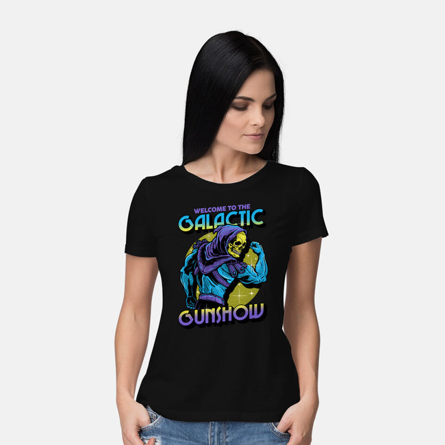 Welcome To The Galactic Gun Show-Womens-Basic-Tee-glitchygorilla