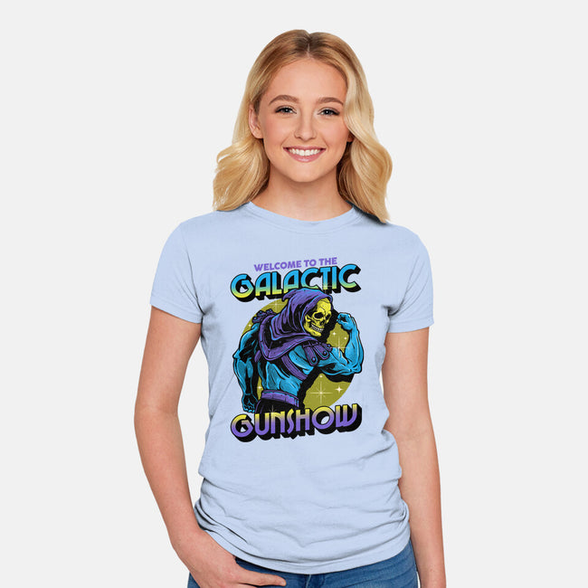 Welcome To The Galactic Gun Show-Womens-Fitted-Tee-glitchygorilla