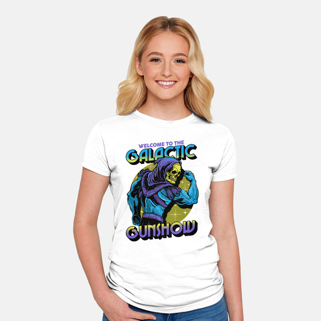 Welcome To The Galactic Gun Show-Womens-Fitted-Tee-glitchygorilla