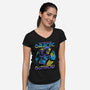 Welcome To The Galactic Gun Show-Womens-V-Neck-Tee-glitchygorilla