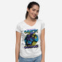 Welcome To The Galactic Gun Show-Womens-V-Neck-Tee-glitchygorilla