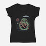 My Neighbor From The Deep-Womens-V-Neck-Tee-glitchygorilla