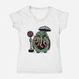 My Neighbor From The Deep-Womens-V-Neck-Tee-glitchygorilla