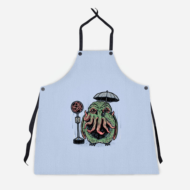 My Neighbor From The Deep-Unisex-Kitchen-Apron-glitchygorilla