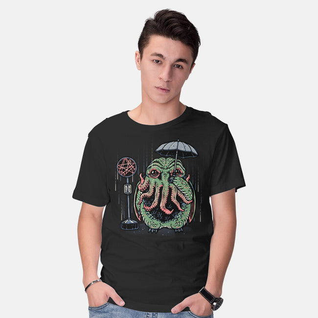 My Neighbor From The Deep-Mens-Basic-Tee-glitchygorilla