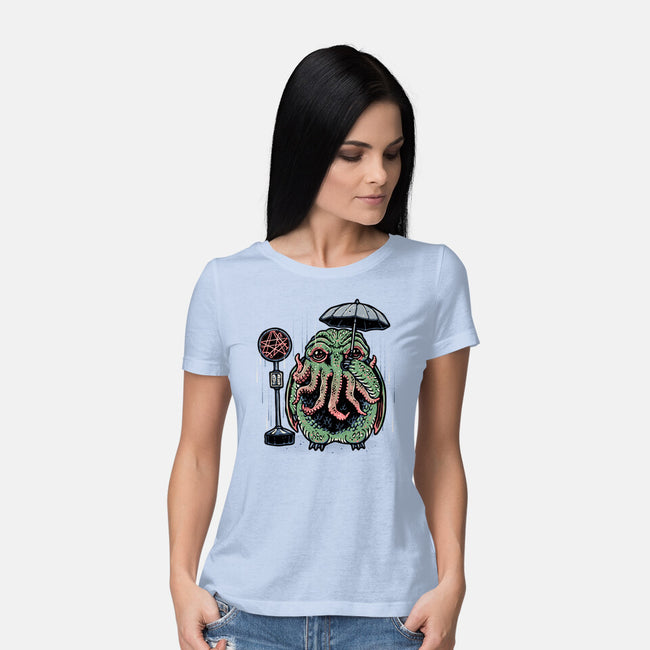 My Neighbor From The Deep-Womens-Basic-Tee-glitchygorilla