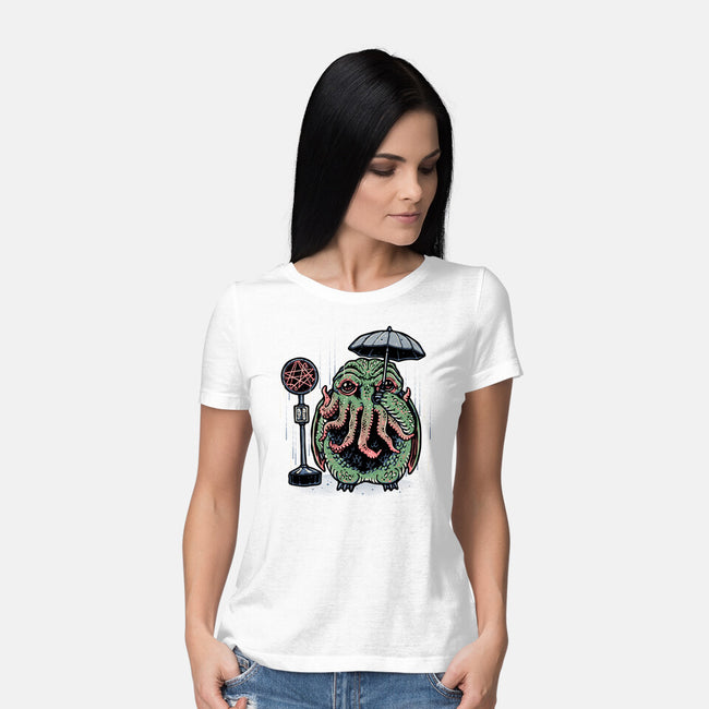 My Neighbor From The Deep-Womens-Basic-Tee-glitchygorilla