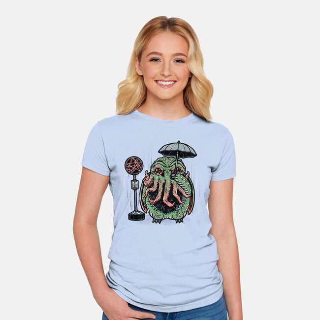 My Neighbor From The Deep-Womens-Fitted-Tee-glitchygorilla