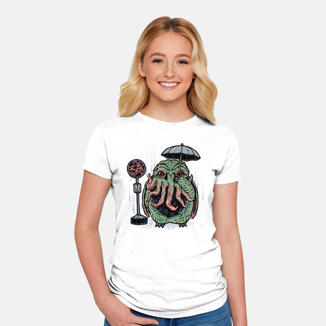 My Neighbor From The Deep-Womens-Fitted-Tee-glitchygorilla