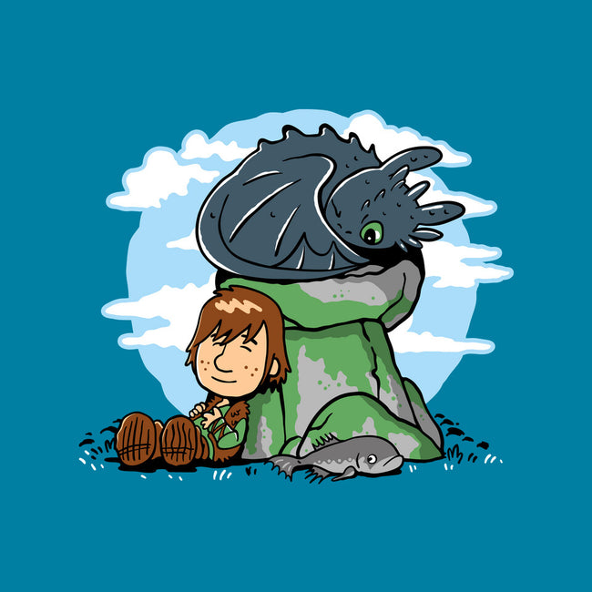Relaxing With My Dragon-Womens-Fitted-Tee-demonigote