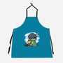 Relaxing With My Dragon-Unisex-Kitchen-Apron-demonigote