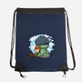 Relaxing With My Dragon-None-Drawstring-Bag-demonigote