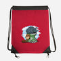 Relaxing With My Dragon-None-Drawstring-Bag-demonigote