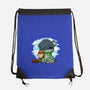 Relaxing With My Dragon-None-Drawstring-Bag-demonigote