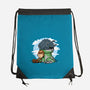 Relaxing With My Dragon-None-Drawstring-Bag-demonigote