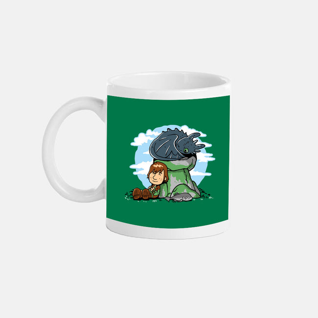 Relaxing With My Dragon-None-Mug-Drinkware-demonigote