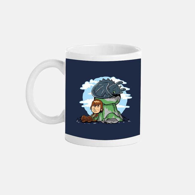 Relaxing With My Dragon-None-Mug-Drinkware-demonigote
