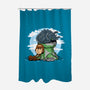 Relaxing With My Dragon-None-Polyester-Shower Curtain-demonigote