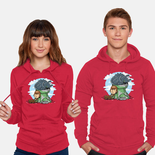 Relaxing With My Dragon-Unisex-Pullover-Sweatshirt-demonigote
