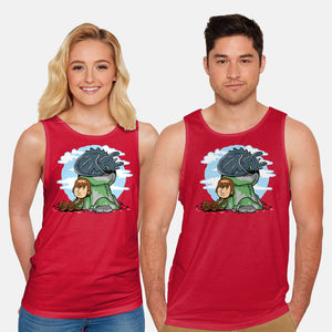 Relaxing With My Dragon-Unisex-Basic-Tank-demonigote