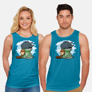 Relaxing With My Dragon-Unisex-Basic-Tank-demonigote