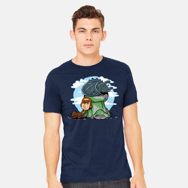 Relaxing With My Dragon-Mens-Heavyweight-Tee-demonigote