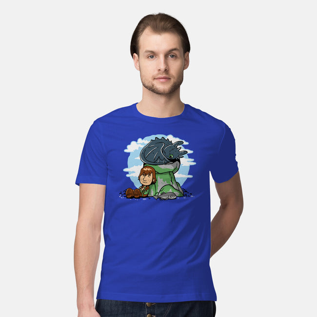 Relaxing With My Dragon-Mens-Premium-Tee-demonigote