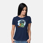 Relaxing With My Dragon-Womens-Basic-Tee-demonigote