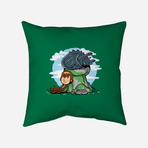 Relaxing With My Dragon-None-Removable Cover w Insert-Throw Pillow-demonigote